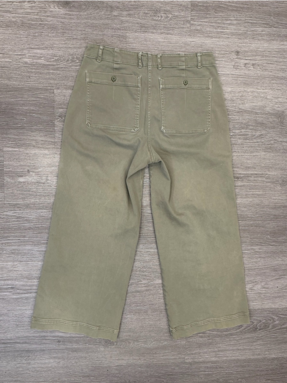 Everlane Olive Green Utility Pants with Front Button Size 8 - Picture 8 of 8